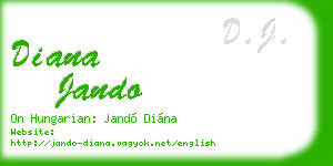 diana jando business card